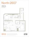 North - 2607 Floor Plan North - 2607 Floor Plan at BLVD Beltline, Calgary, Alberta